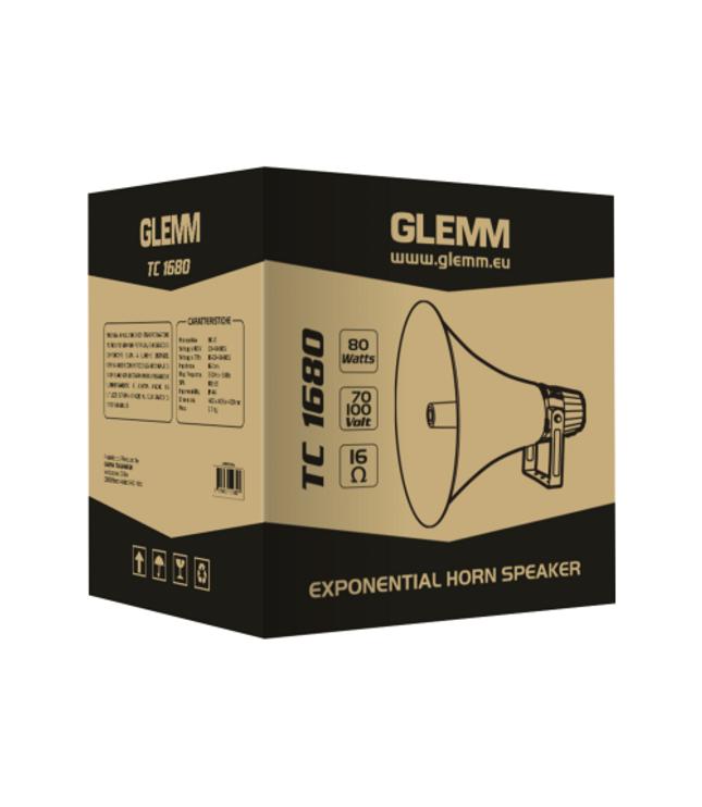 GLEMM TC 1680 | 80W Aluminum Horn with Transformer