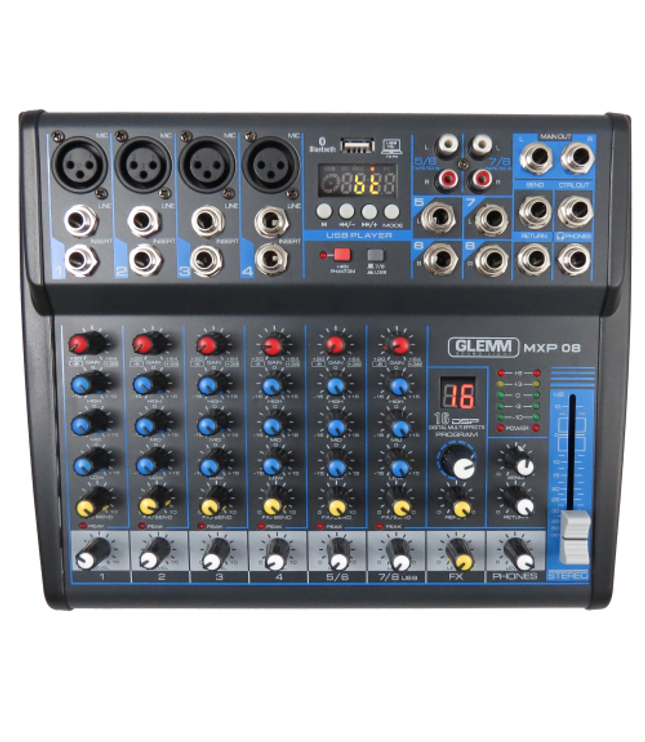 GLEMM MXP 08 | 8-channel microphone mixer