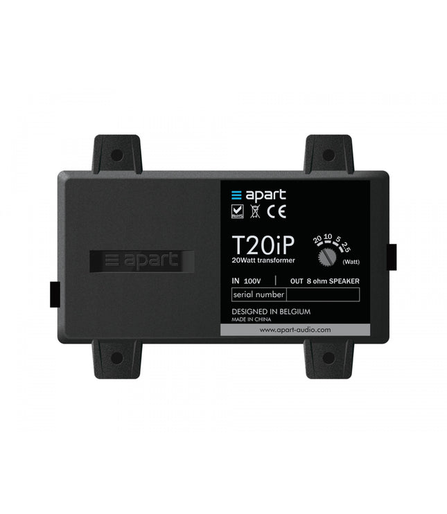 Biamp T20IP - 8 ohms to 100 volt transformer with different power taps: 20 - 10 - 5 - 2