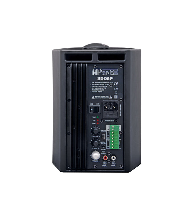 Biamp SDQ5P-BL - Stereo loudspeaker set with 1 active and 1 passive loudspeaker, 2 x 30W