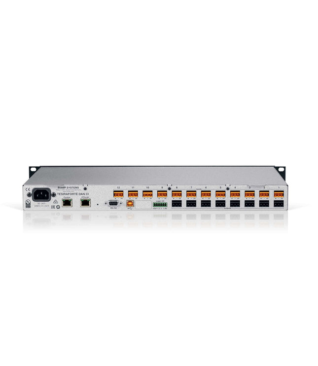 Biamp TesiraFORTE DAN CI | Fixed I/O DSP with 12 analog inputs, 8 analog outputs