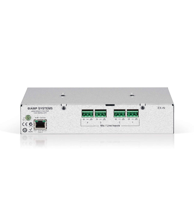 Biamp EX-IN | Tesira 4 channel mic/line input expander PoE