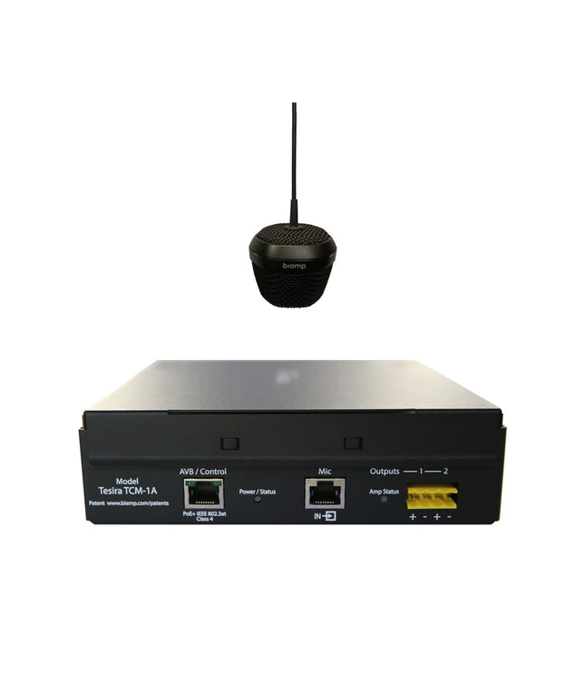 Biamp TCM-1A AVB Beamtracking ceiling microphone with PoE+ amplifier
