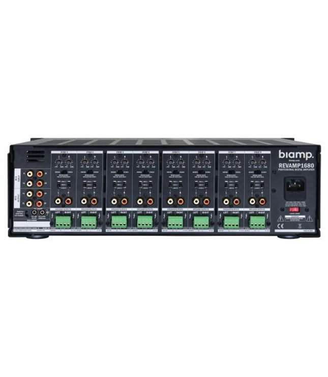 Biamp/Commercial REVAMP1680 Audio Power Amplifier 16 Ch 16 x 80 Watts (RMS @ 4 Ohms), 16 x 100 Watts