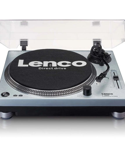 Lenco Direct Drive Turntable L-3809 Metallic