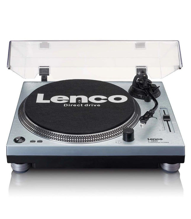 Lenco Direct Drive Turntable L-3809 Metallic