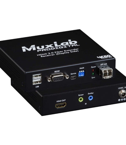 Muxlab - HDMI 2.0 Fiber Extender Kit, Single Mode