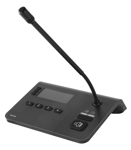 Biamp NPX-G1040 | 4-Button Paging Station with Gooseneck Mic
