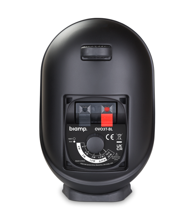 Biamp/Commercial OVO3T White Design Two-Way  Speaker 3'' 70/100 Volt
