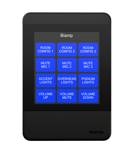 Biamp Apprimo TEC-X 2000 - Networked, touch-enabled AV control pad for Tesira systems.