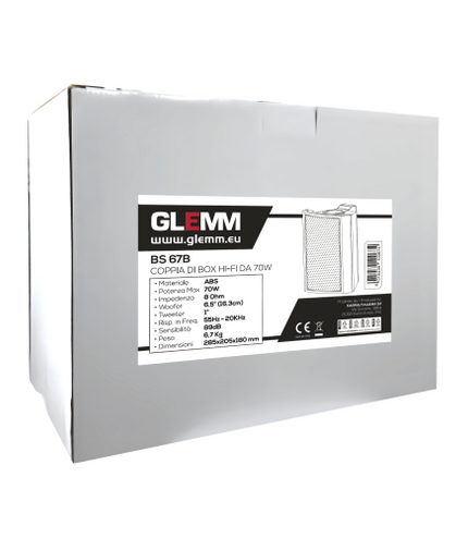 GLEMM BS 67B | Pair of 2 x 70W impedance HI-FI boxes