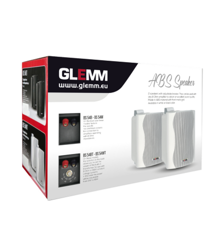 GLEMM BS 54W | 2 x 40W Speaker Pair , White