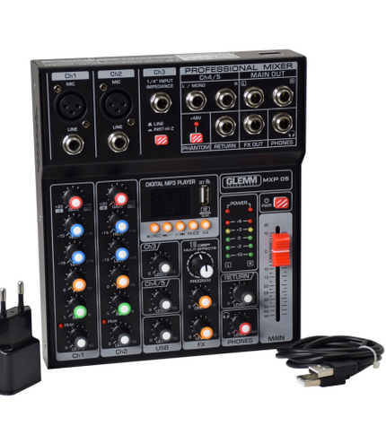 GLEMM MXP 05 | 5 channel microphone mixer