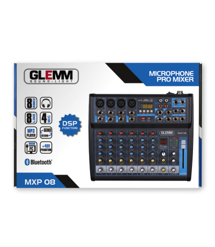 GLEMM MXP 08 | 8-channel microphone mixer