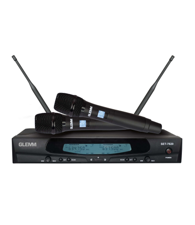 GLEMM SET 7620 | Dual Handheld UHF Radio Microphone