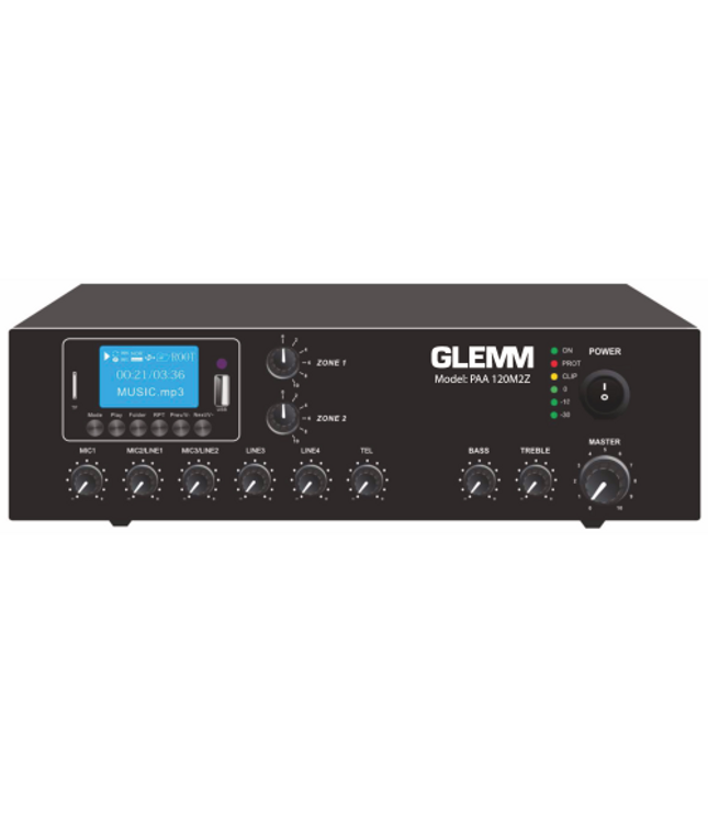 GLEMM PAA 120M2Z | 120W 2-zone amplifier