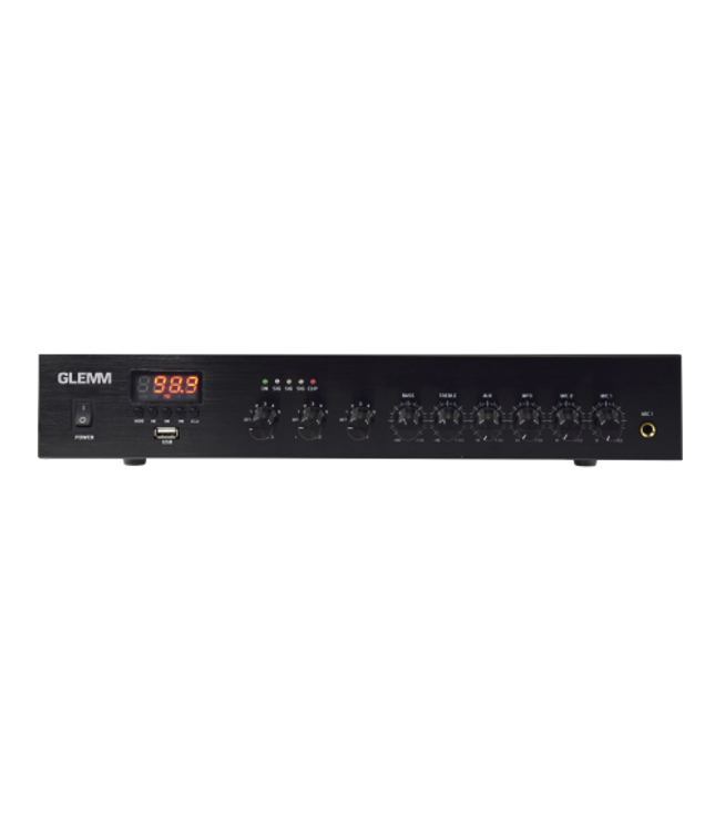 GLEMM PAA 240TMZB | PA Amplifier 240W - 3 Zones